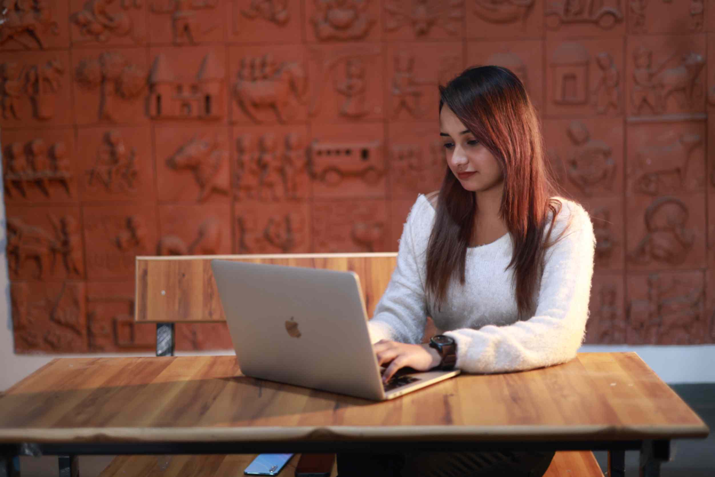 Student studying